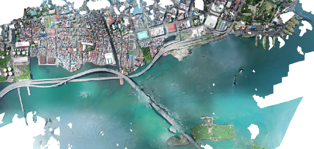 Low poly ortho mosaic of the Cordova- Cebu CCLEX Link