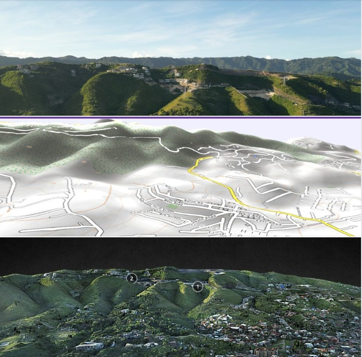 Terrain map and 3d mesh model of the RISE and PRIME developments in Cebu. 